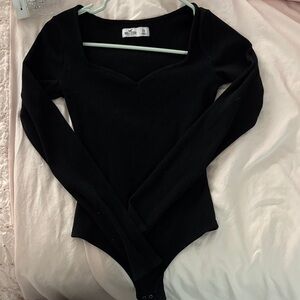 Hollister Black Long Sleeve Bodysuit